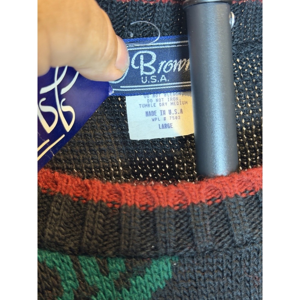 NWT Vtg JJ Browne Sweater Women's Large Halloween Fall Pumpkin Made In USA - Picture 4 of 7